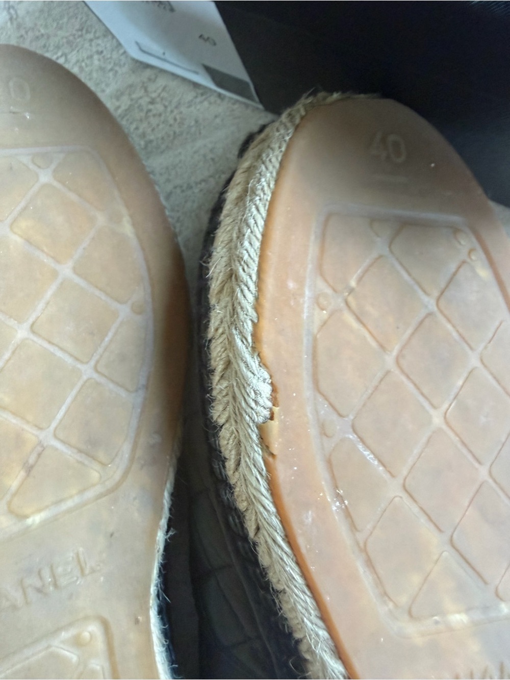 CHANEL Black Quilted Leather Espadrille Flats with CC Logo - Picture 15 of 16